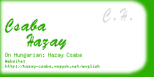 csaba hazay business card